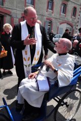 2011 Lourdes Pilgrimage - Archbishop Dolan with Malades (137/267)